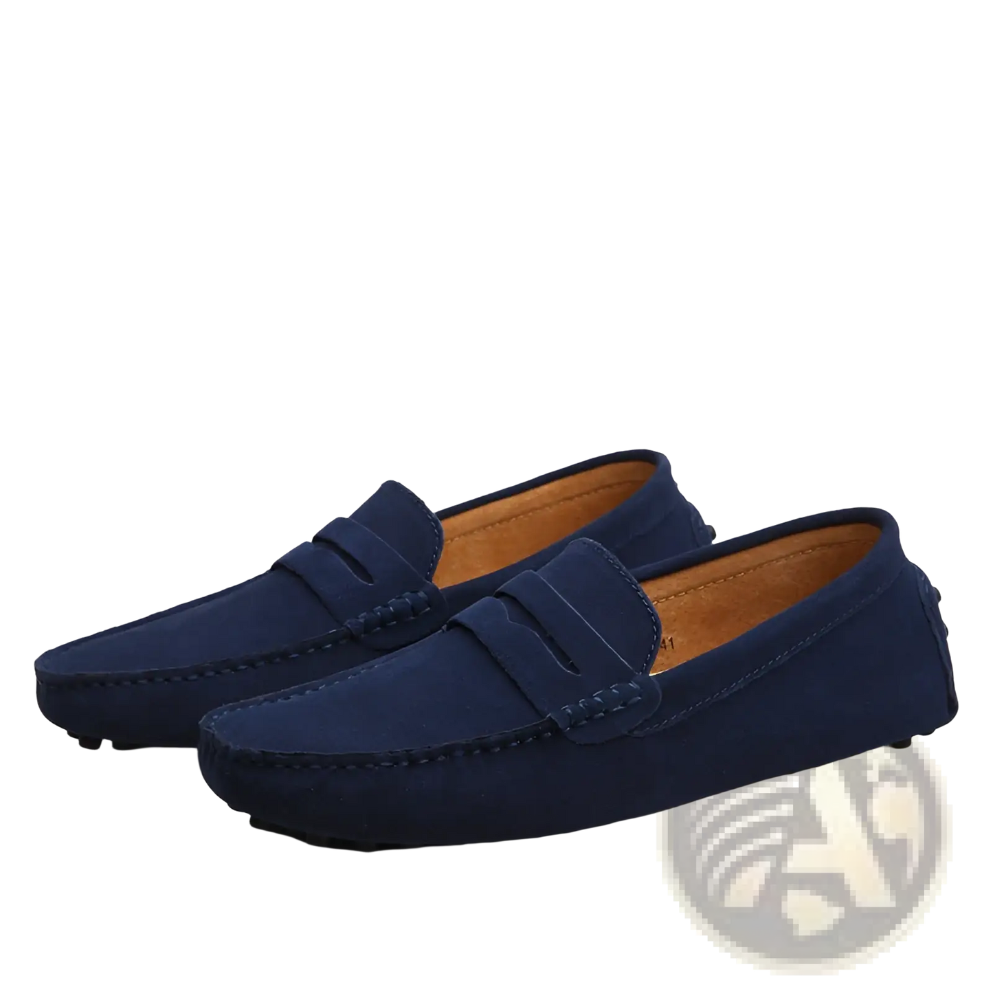 Men's Suede Moccasin Loafers with Rubber Sole