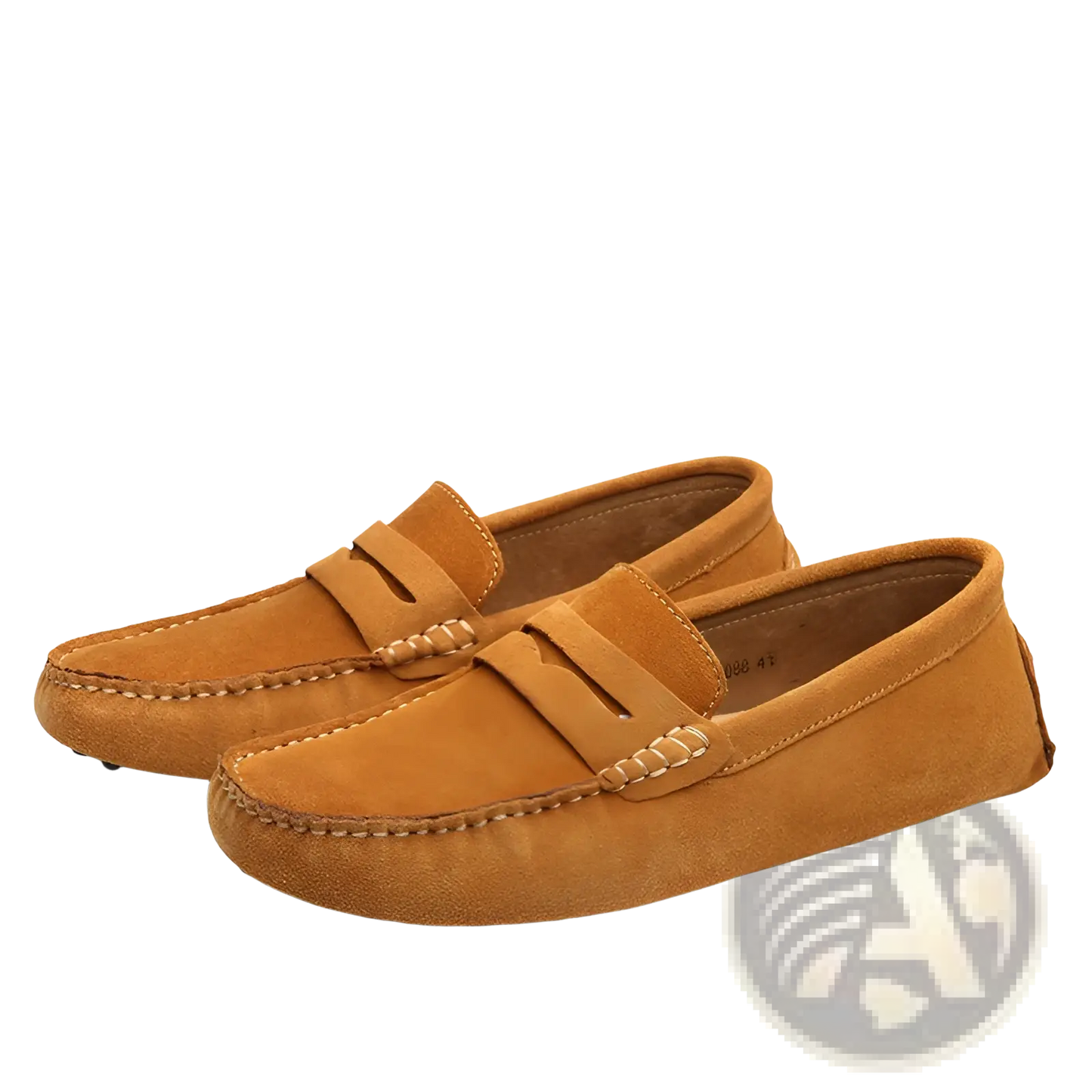 Men's Suede Moccasin Loafers with Rubber Sole