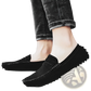 Men's Suede Moccasin Loafers with Rubber Sole