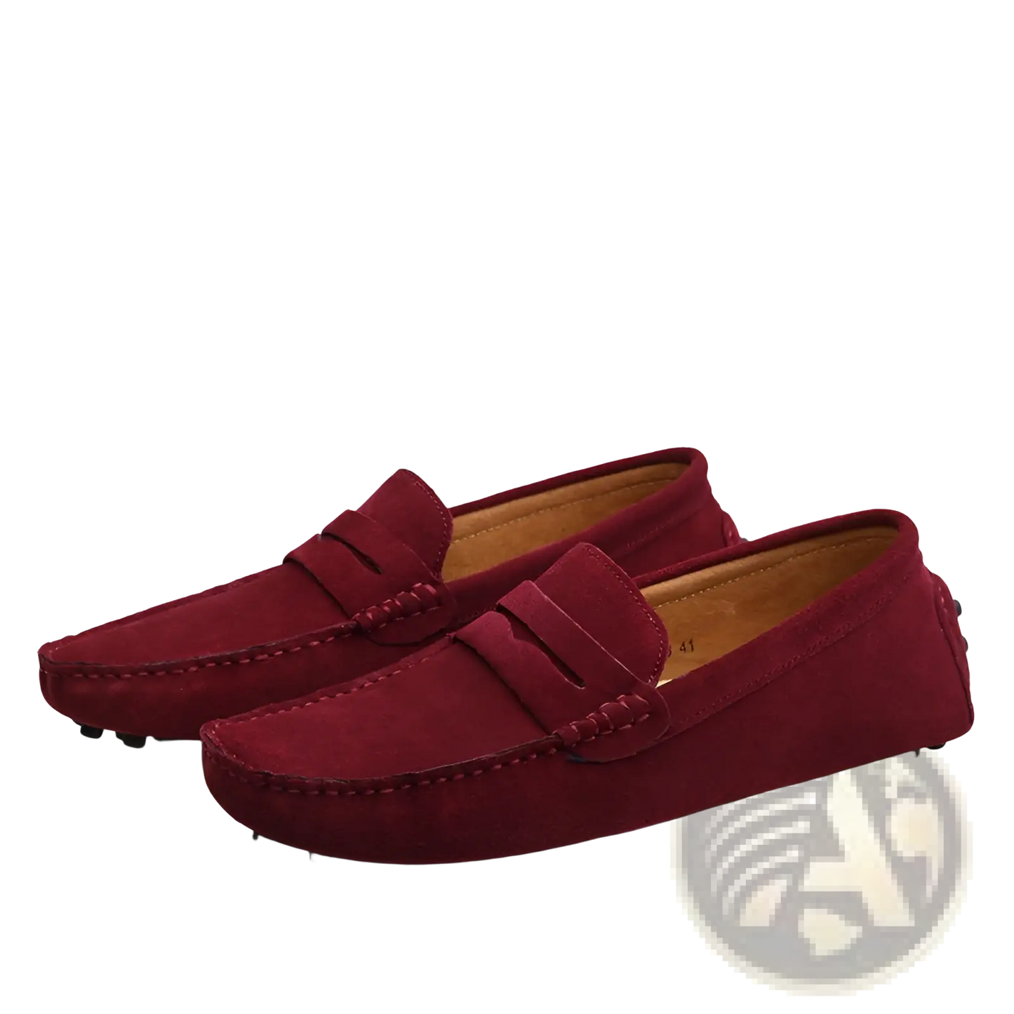 Men's Suede Moccasin Loafers with Rubber Sole
