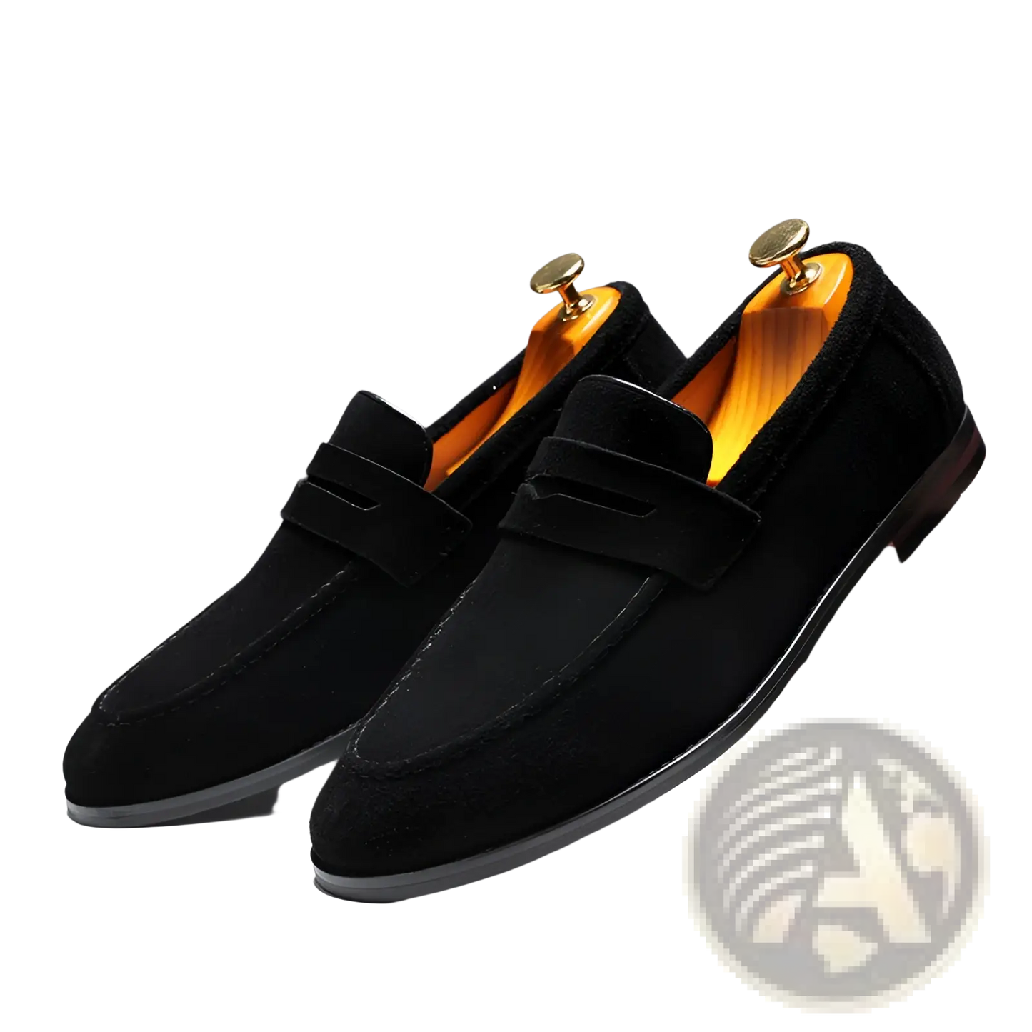 Men's Suede Penny Loafers Casual Leather Slip on Shoes