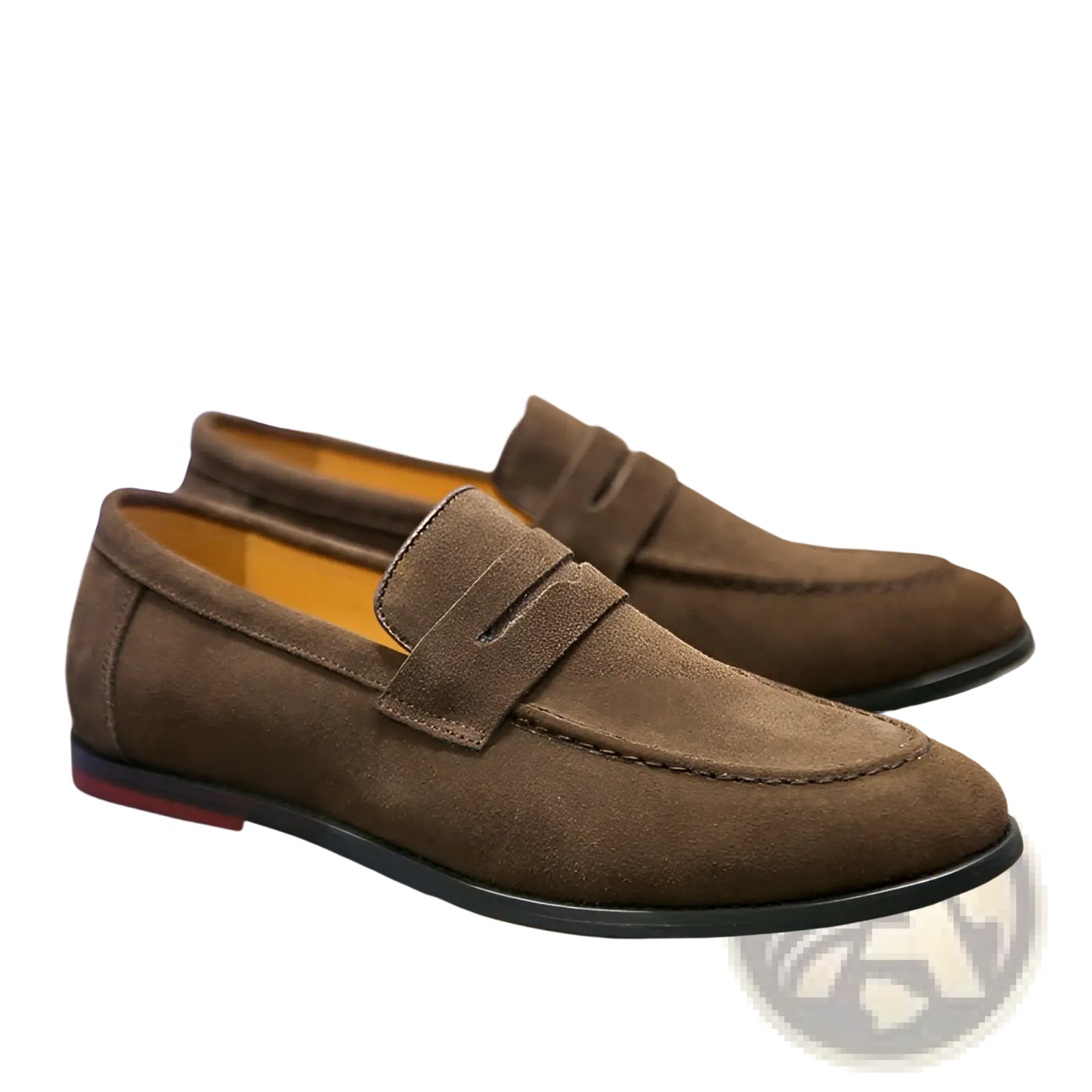 Men's Suede Penny Loafers Casual Leather Slip on Shoes