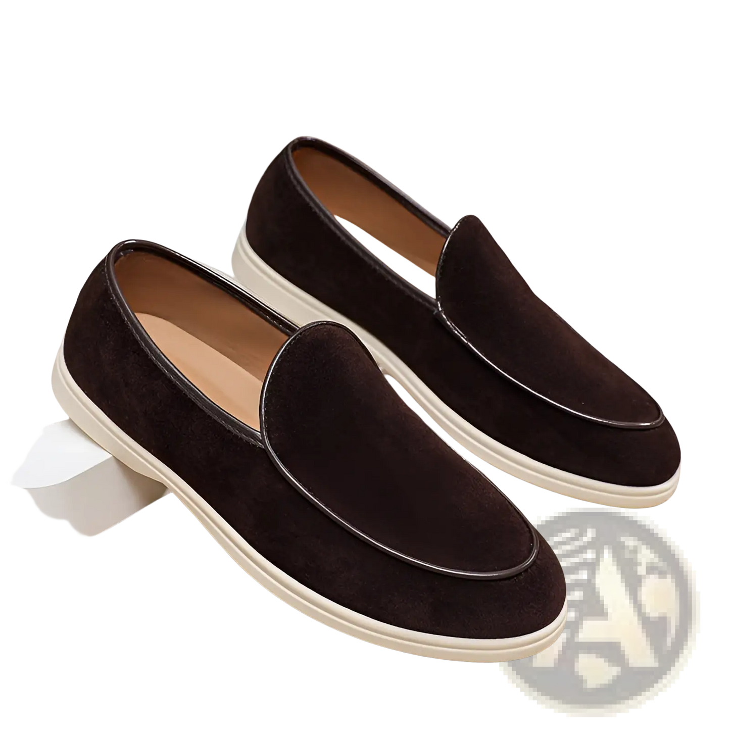 Men's Suede Slip on Loafers with Rubber Sole