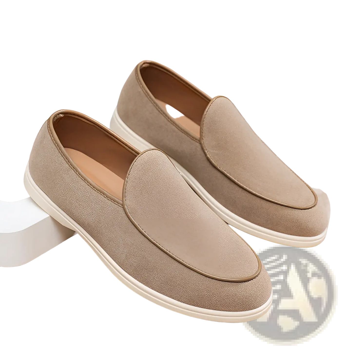 Men's Suede Slip on Loafers with Rubber Sole