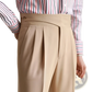 Men's Tailored Pleated Wool Straight Leg Trousers