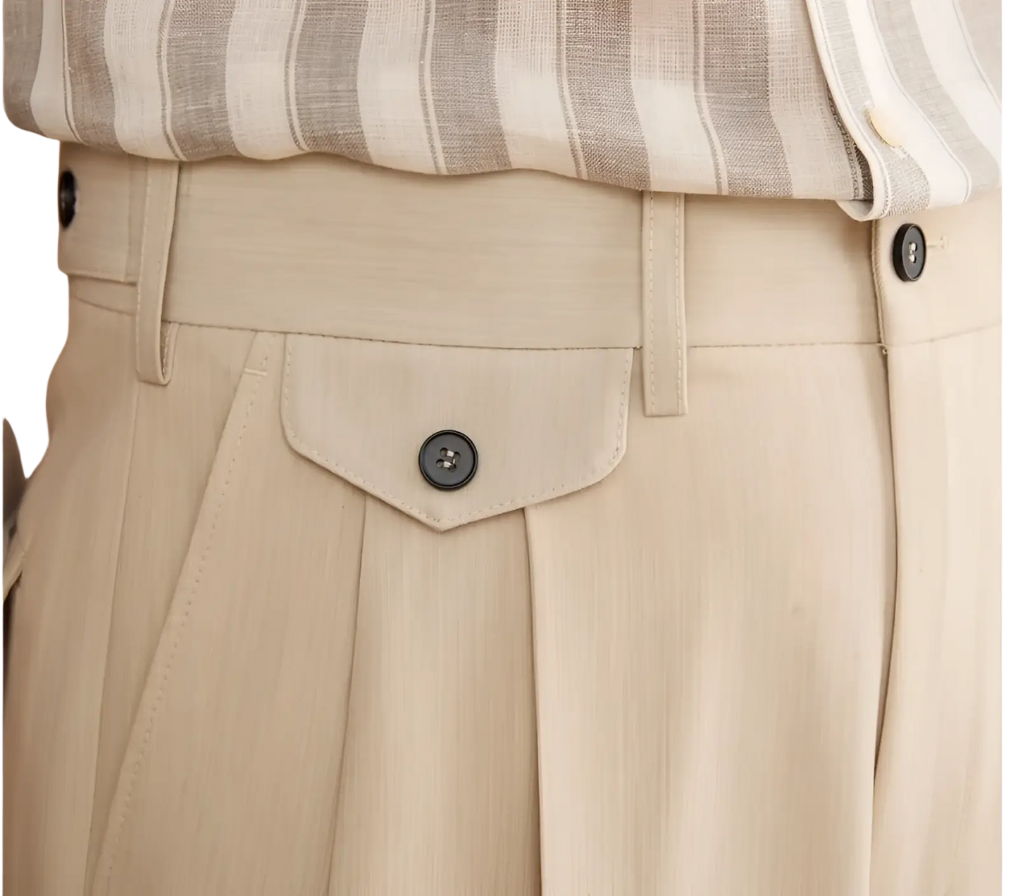 Men's Tailored Straight Leg Pleated Trousers