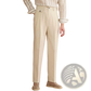 Men's Tailored Straight Leg Pleated Trousers