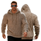 Men's Textured Fleece Lined Knit Hoodie