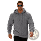 Men's Textured Fleece Lined Knit Hoodie