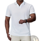 Men's Textured Ice Silk Contrast Trim Polo Shirt