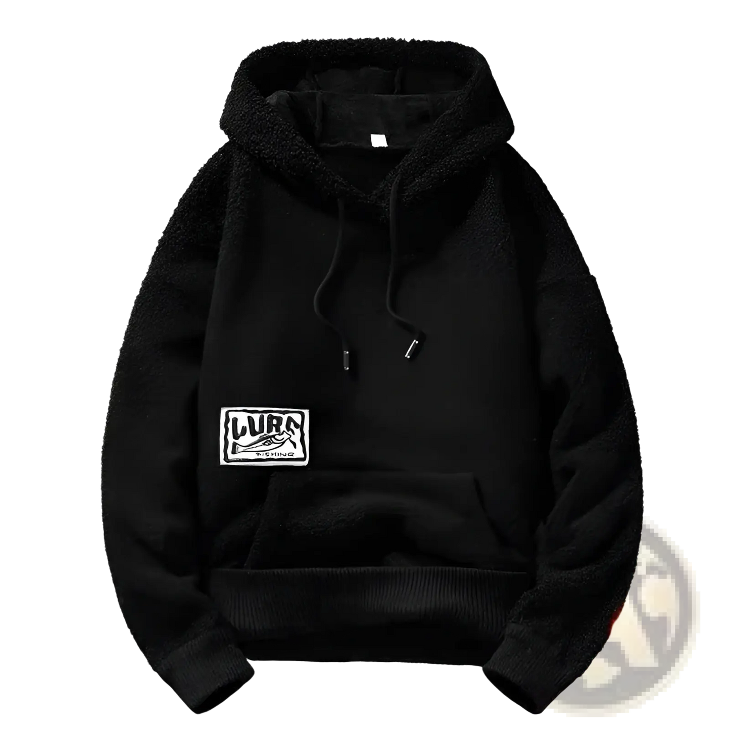 Men's Thick Polar Fleece Mountain Graphic Hoodie