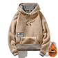 Men's Thick Polar Fleece Mountain Graphic Hoodie