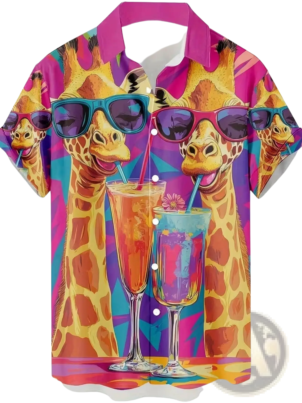 Men's Tropical Surfing Bigfoot Short Sleeve Hawaiian Shirt