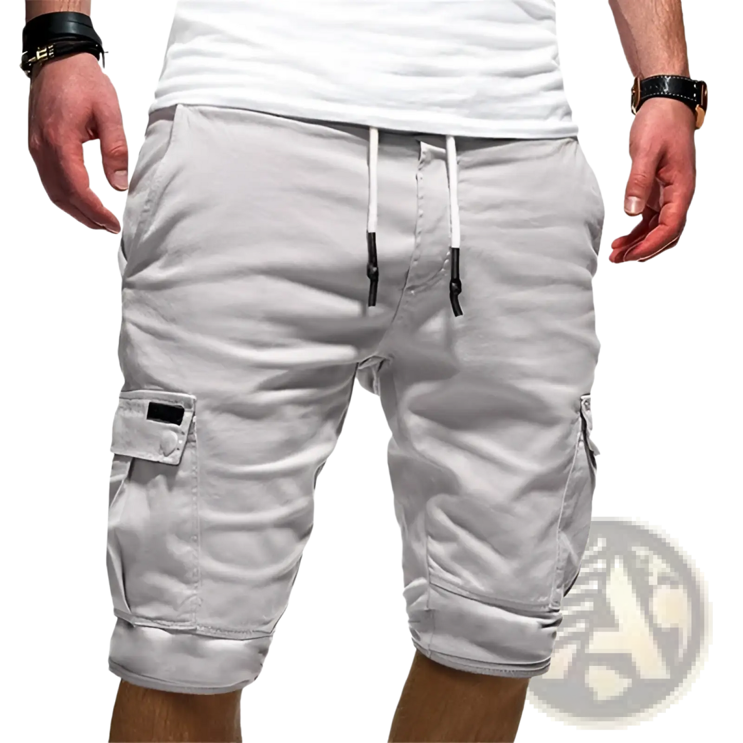 Men's Urban Cargo Jogger Shorts with Drawstring Waist