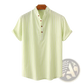 Men's Vertical Striped Mandarin Collar Cotton Blend Shirt