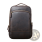 Men's Vintage Leather Backpack in Dark Brown Cowhide