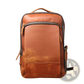 Men's Vintage Leather Backpack in Dark Brown Cowhide