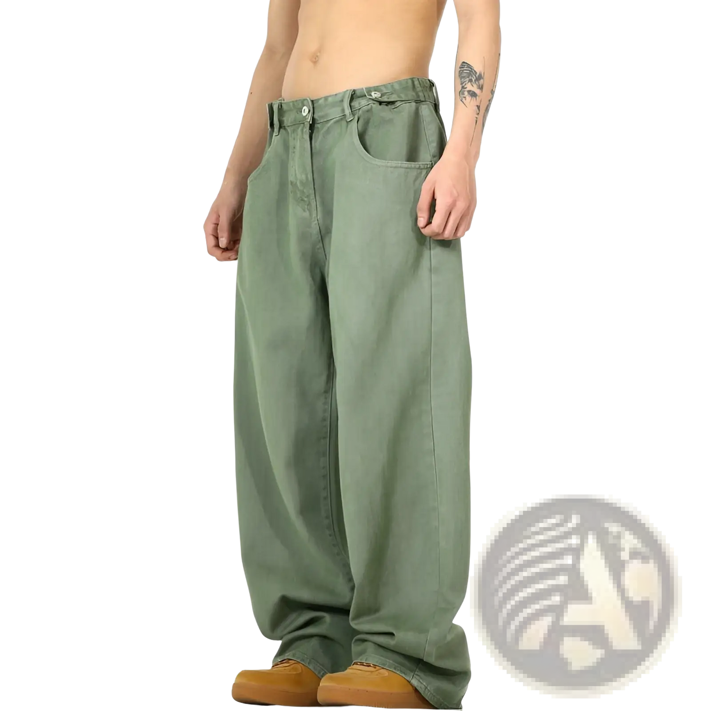 Men's Vintage Wide Leg High Waist Relaxed Denim Jeans