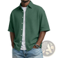 Men's Waffle Knit Short Sleeve Polo Shirt