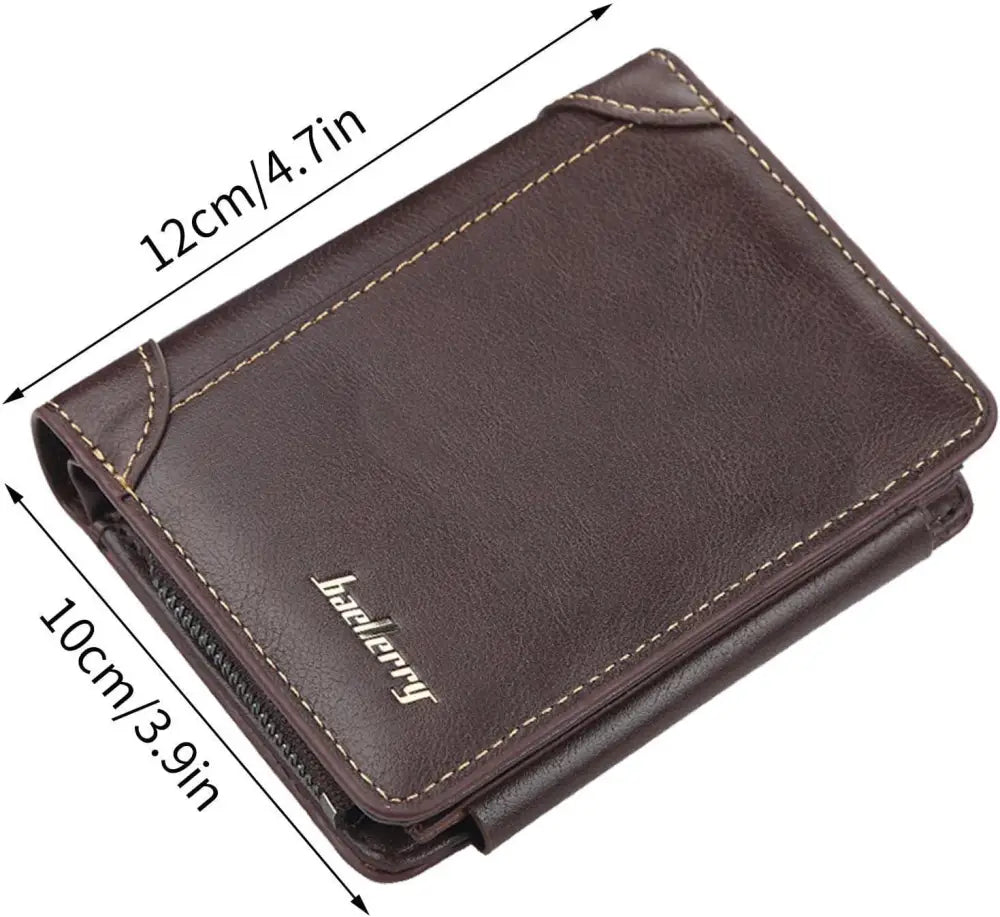 Men's Classic Slim Stitched Leather Wallet