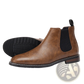 Men's Waterproof Leather Chelsea Boots with Tan Sole