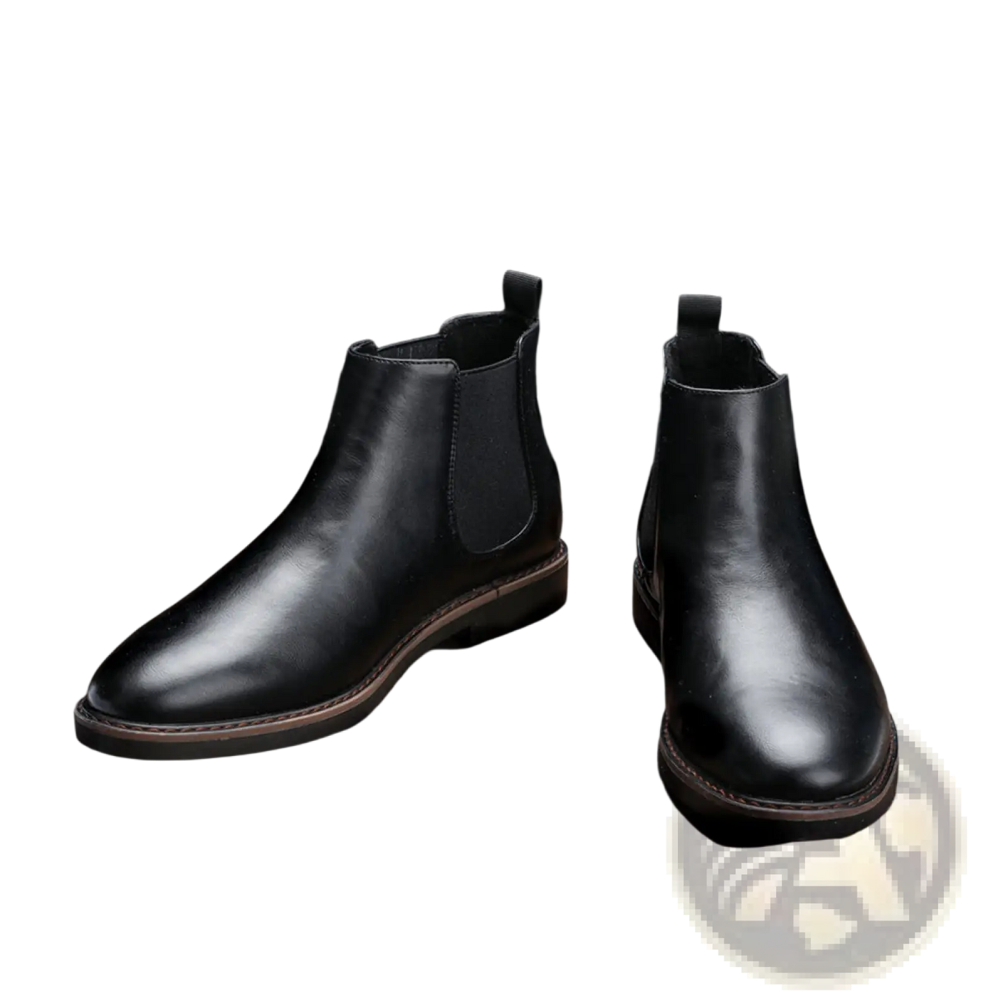 Men's Waterproof Leather Chelsea Boots with Tan Sole