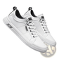 Men's White Minimalist Leather Casual Sneakers
