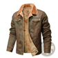 Men's Winter Fleece Lined Shearling Denim Jacket