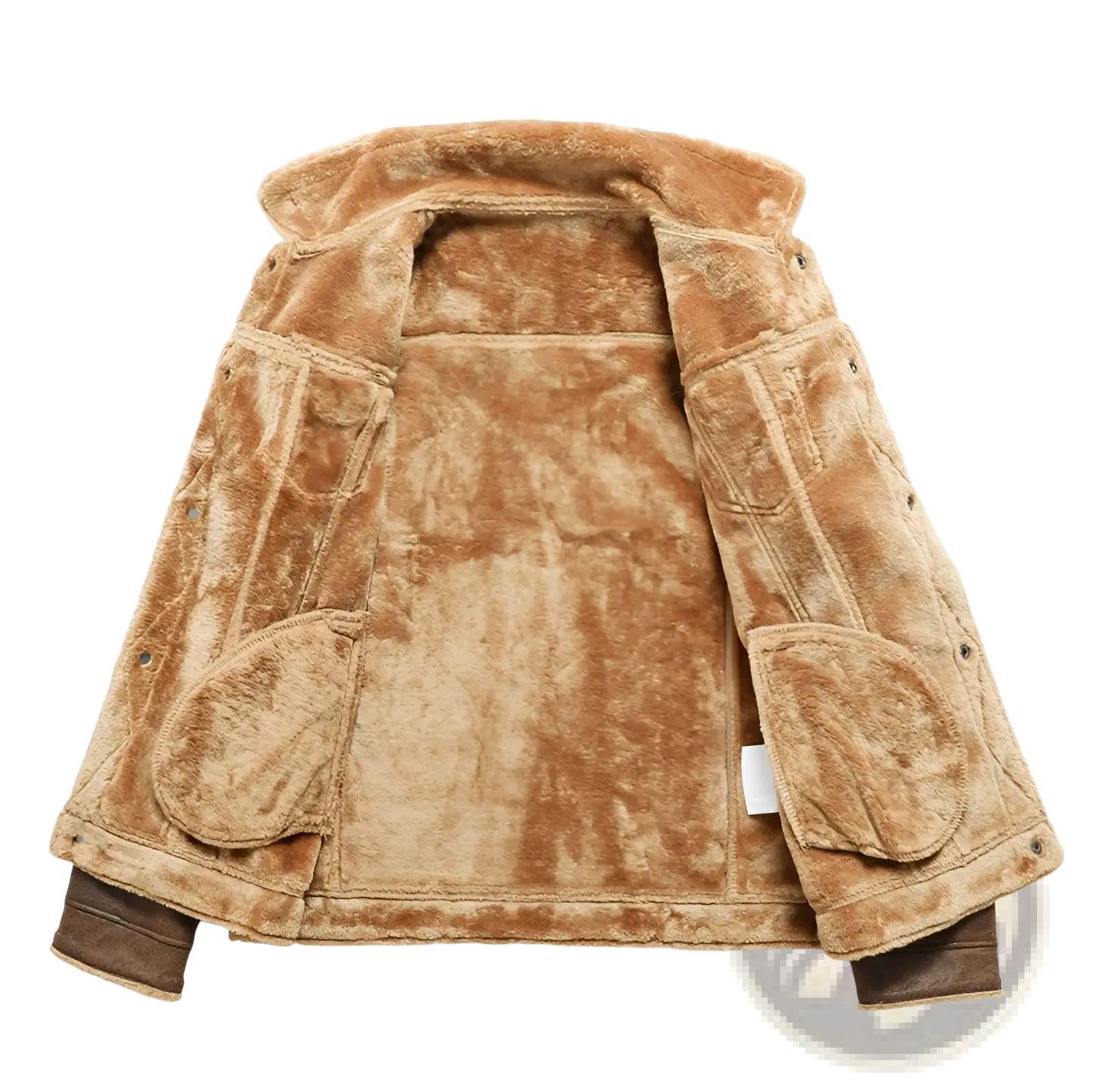 Men's Winter Fleece Lined Shearling Denim Jacket
