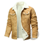 Men's Winter Fleece Lined Shearling Denim Jacket