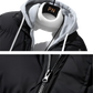 Men's Winter Windproof Layered Hooded Puffer Jacket