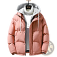 Men's Winter Windproof Layered Hooded Puffer Jacket