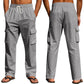 Men's Loose Fit Breathable Linen Wide Leg Cargo Pants