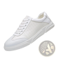 Men's Woven Leather Casual Sneakers White Black
