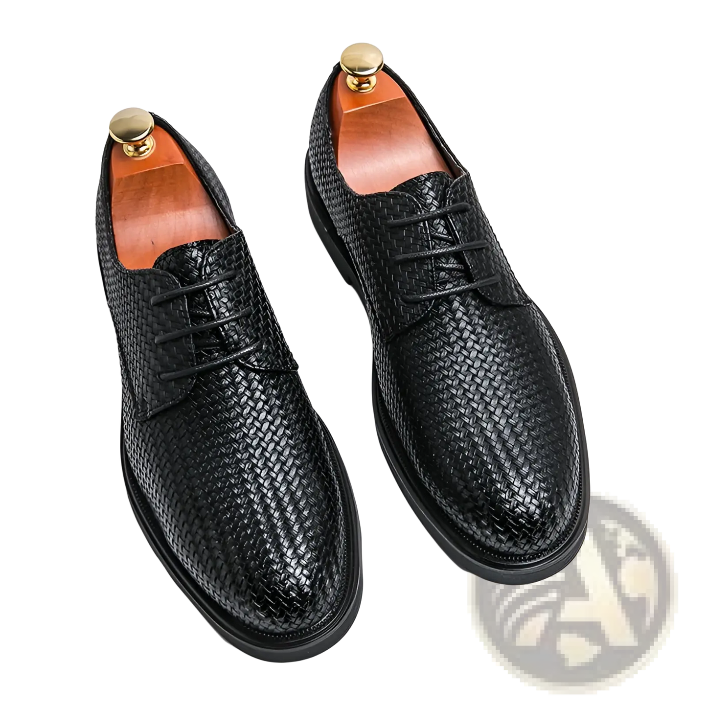 Men's Woven Leather Platform British Dress Shoes