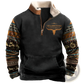 Men's Yellowstone Tribal Print Quarter Zip Fleece Hoodie