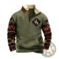 Men's Yellowstone Tribal Print Quarter Zip Fleece Hoodie