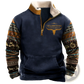 Men's Yellowstone Tribal Print Quarter Zip Fleece Hoodie