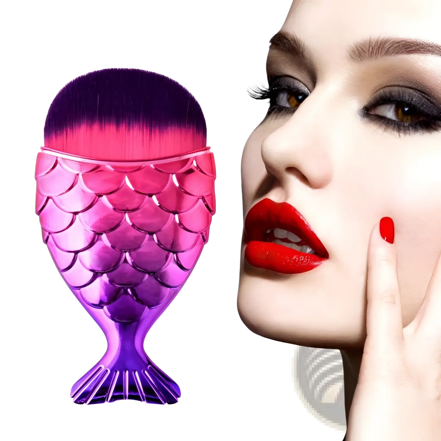 Mermaid Fish Scale Powder Blush Makeup Brush
