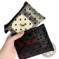 Mesh Makeup Bag with Black Heart Polka Dot Pattern