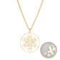 Metatron Cube Stainless Steel Moon Goddess Necklace