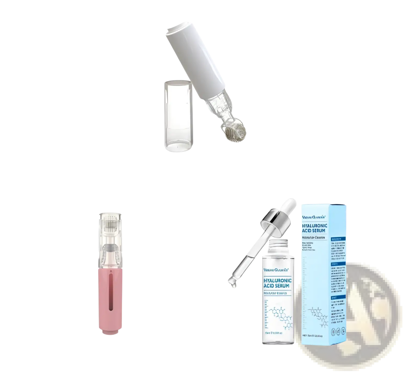 Microneedle Lip Roller and Serum Applicator Device