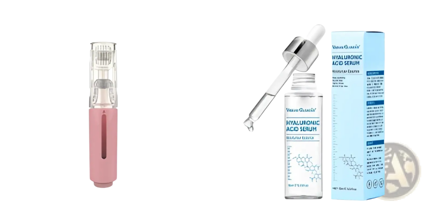 Microneedle Lip Roller and Serum Applicator Device