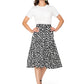 Leota's Women Mindy Skirt Zig Zag Black White