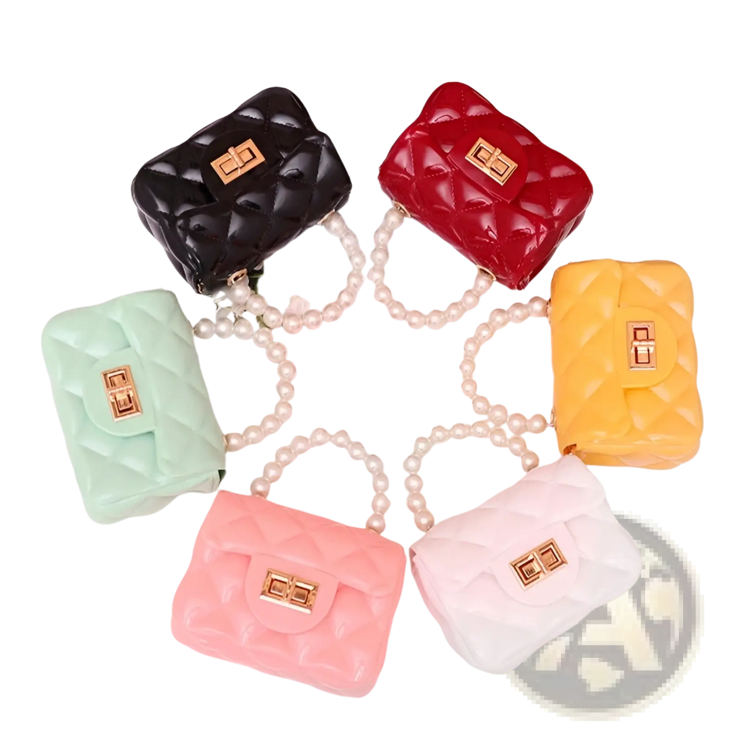 Mini Quilted Pearl Crossbody Bag for Women