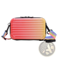 Mini Suitcase Crossbody Bag with Rainbow Strap