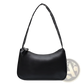 Minimalist Faux Leather Curved Underarm Handbag