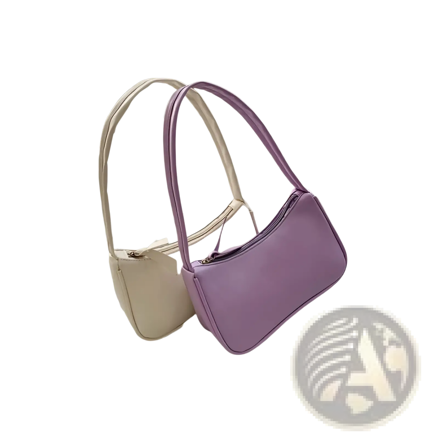 Minimalist Faux Leather Curved Underarm Handbag
