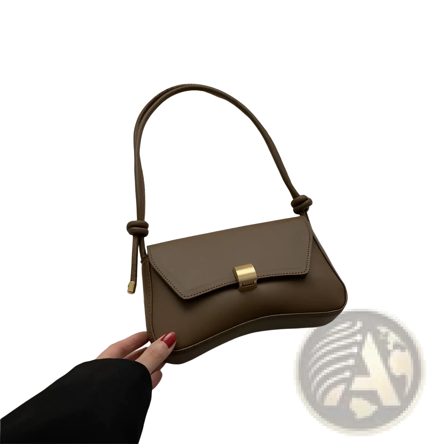 Minimalist Faux Leather Structured Shoulder Bag