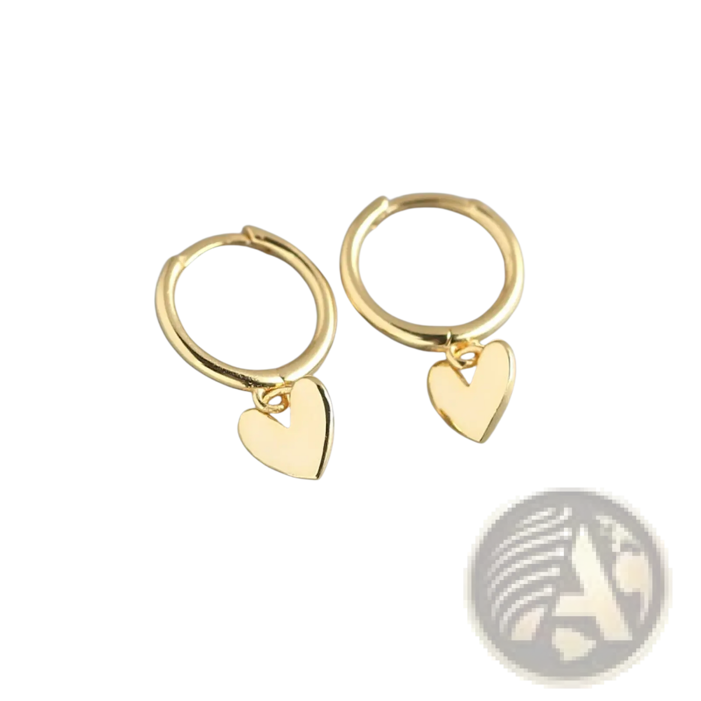 Minimalist Heart Shaped Hoop Earrings in Silver and Gold